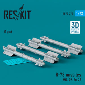 RESKIT RS72-0372 R-73 missiles (4 pcs) (3D Printed) 1/72
