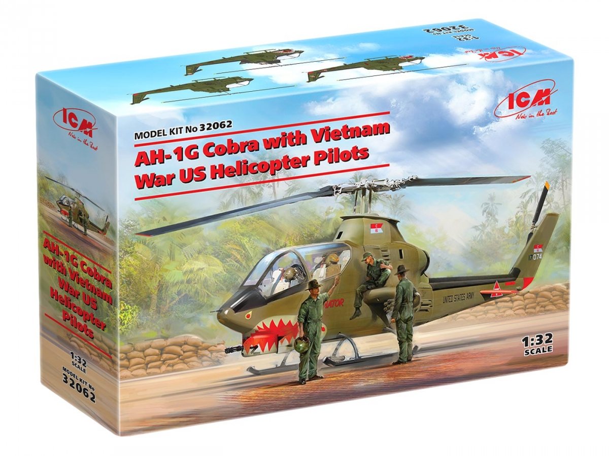 ICM 32062 AH-1G Cobra with Vietnam War US Helicopter Pilots 1/32 – zdjęcie 2