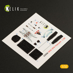 KELIK K32006 MIG-29A (9-12) FULCRUM INTERIOR 3D DECALS FOR TRUMPETER KIT 1/32 – image 3