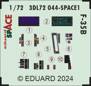 Eduard 3DL72044 F-35B SPACE TAMIYA 1/72 – zdjęcie 2