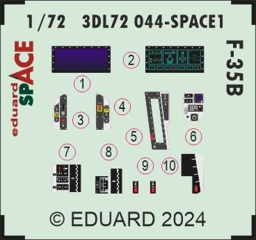 Eduard 3DL72044 F-35B SPACE TAMIYA 1/72 – zdjęcie 2