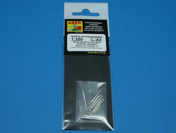 Aber 350L-42 Set of barrels 203mm x 8; 127mm x 12 for Japan Navy Saratoga, Lexington 1/350 – zdjęcie 4