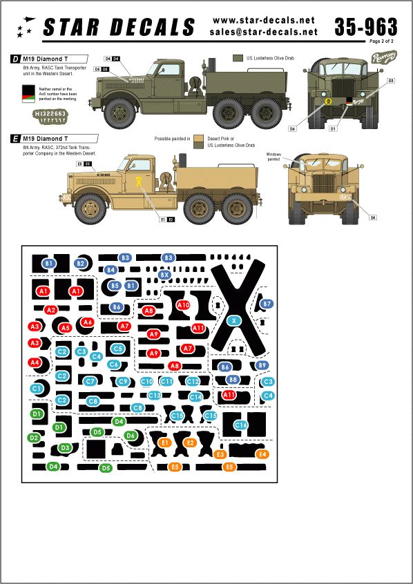 Star Decals 35-963 M19 Diamond Tank transporter #1 1/35 – zdjęcie 2