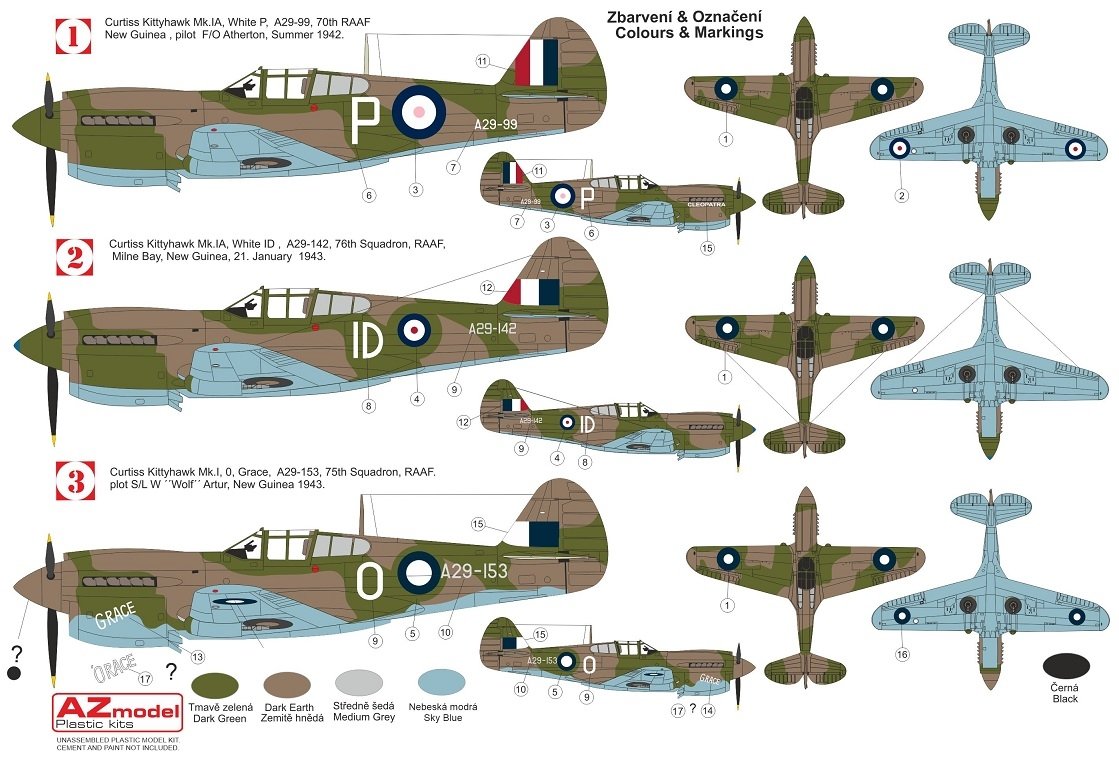 AZ Model AZ7694 Kittyhawk Mk.Ia “RAAF” 1/72 – image 2
