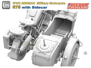 Freedom 16005 R75 with Sidecar WWII German Motorcycle 1/16 – zdjęcie 6