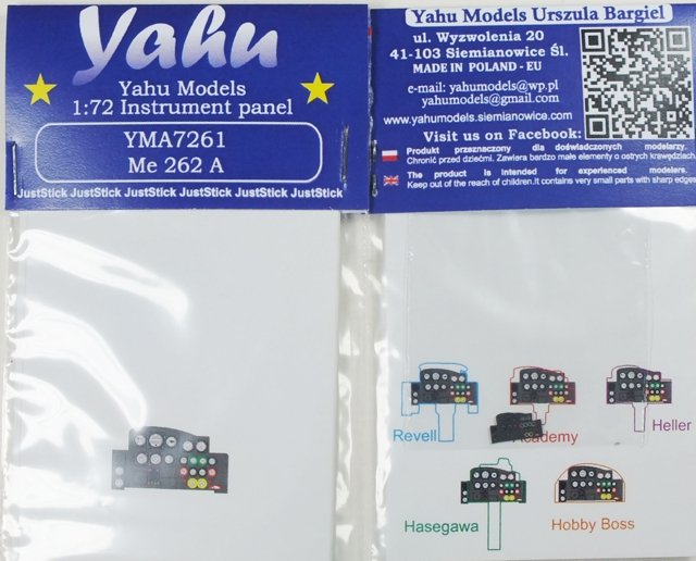 Yahu YMA7261 Me 262 A (Revell / Hasegawa / Academy) 1/72