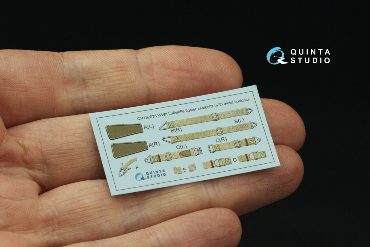 Quinta Studio QR+32033 Ceintures de sécurité pour avions de chasse de la Luftwaffe de la Seconde Guerre mondiale (avec boucles métalliques) (Tous les kits) 1/32 – image 6