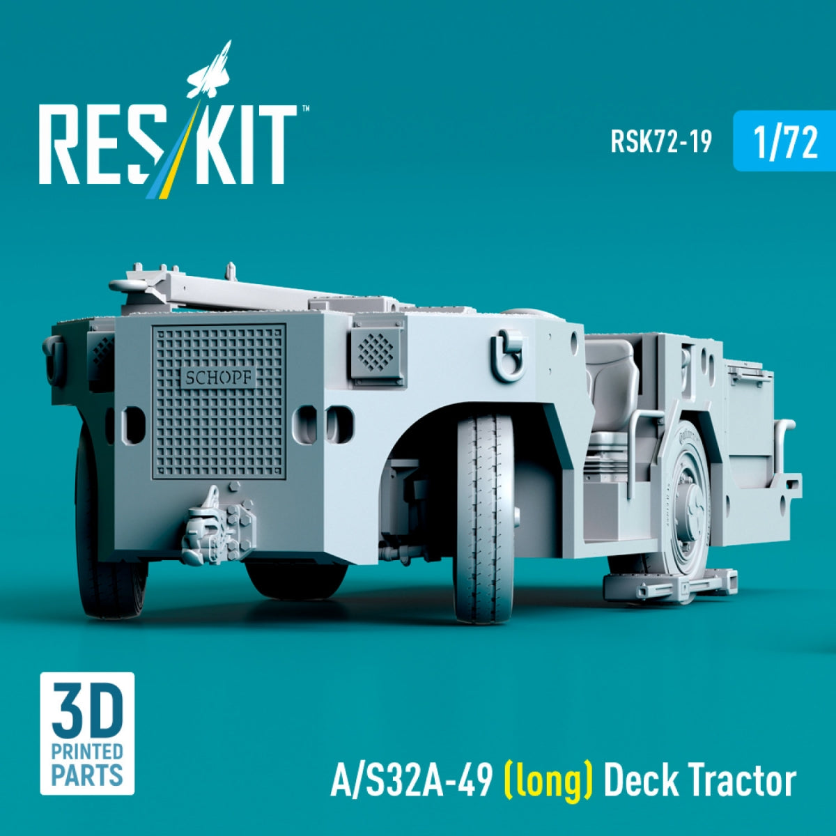 RESKIT RSK72-0019 A/S32A-49 (long) Deck Tractor (3D Printed model kit) 1/72 – image 3