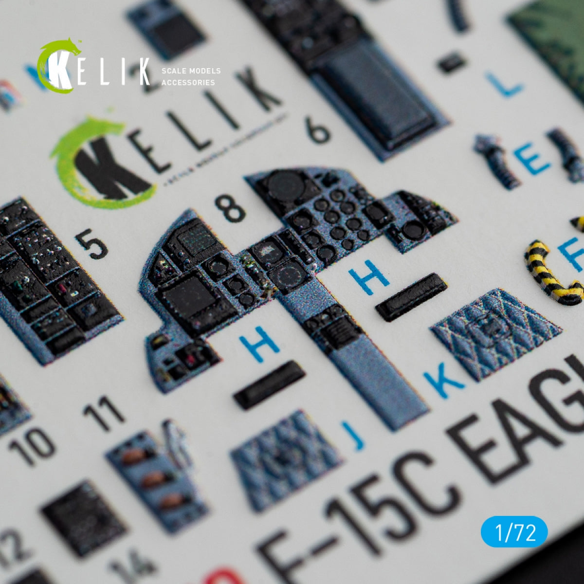 KELIK K72072 F-15C EAGLE INTERIOR 3D DECALS FOR HASEGAWA KIT 1/72 – image 4