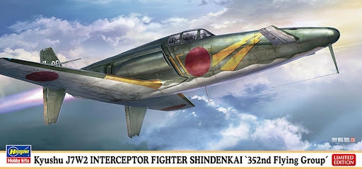 Hasegawa 02468 Kyushu J7W2 Interceptor Fighter Shindenkai "352nd Flying Group" Limited Edition 1/72