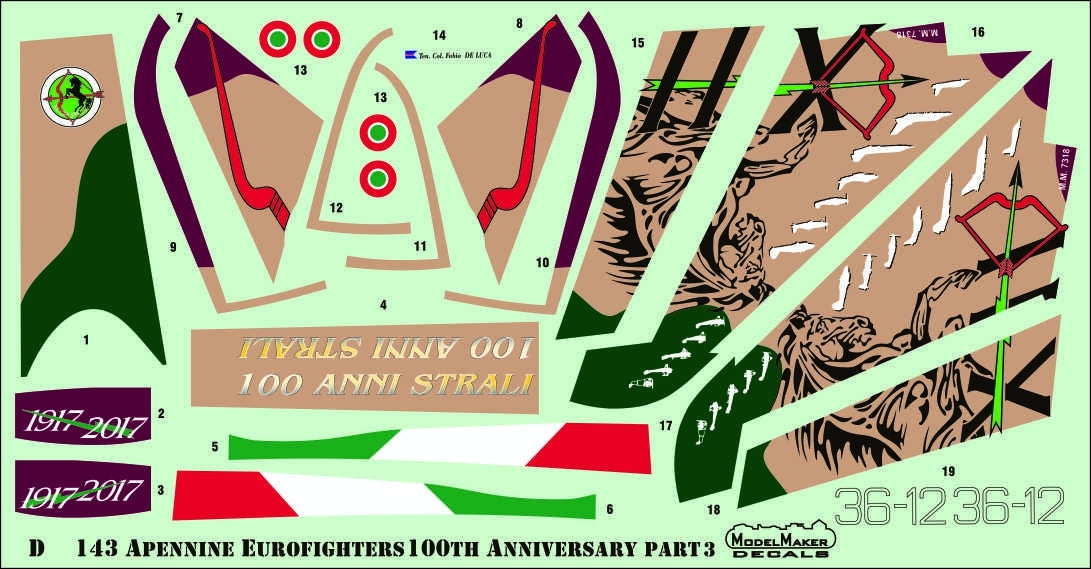 ModelMaker Decals D48143 Apennine Eurofighters Part 3 1/48 – zdjęcie 2