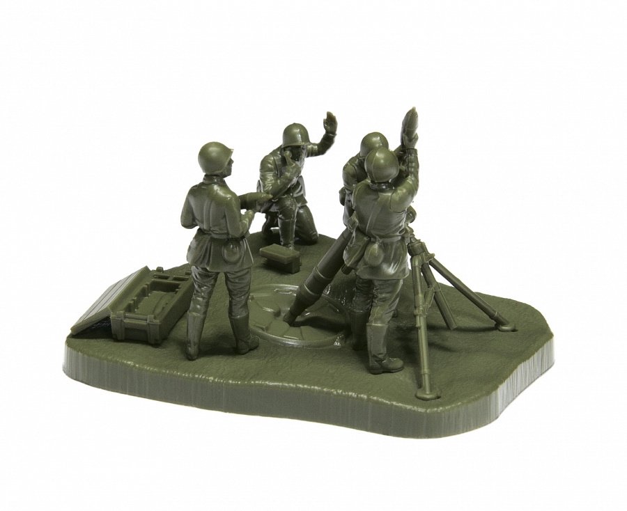 Zvezda 6147 WWII 120 mm Soviet Mortar w/ Crew 1/72 – zdjęcie 3