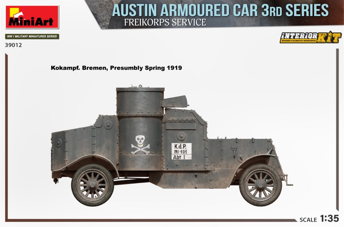 MiniArt 39012 AUSTIN ARMOURED CAR 3rd SERIES: FREIKORPS SERVICE. INTERIOR KIT 1/35 – zdjęcie 5