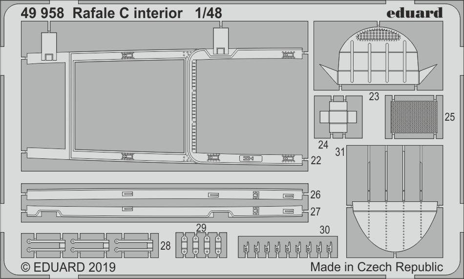 Eduard 49958 Rafale C interior 1/48 REVELL – zdjęcie 2