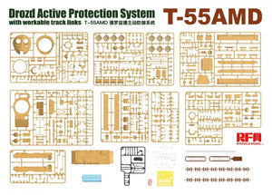 Rye Field Model 5091 T-55AMD Drozd APS w/workable track links 1/35 – zdjęcie 9