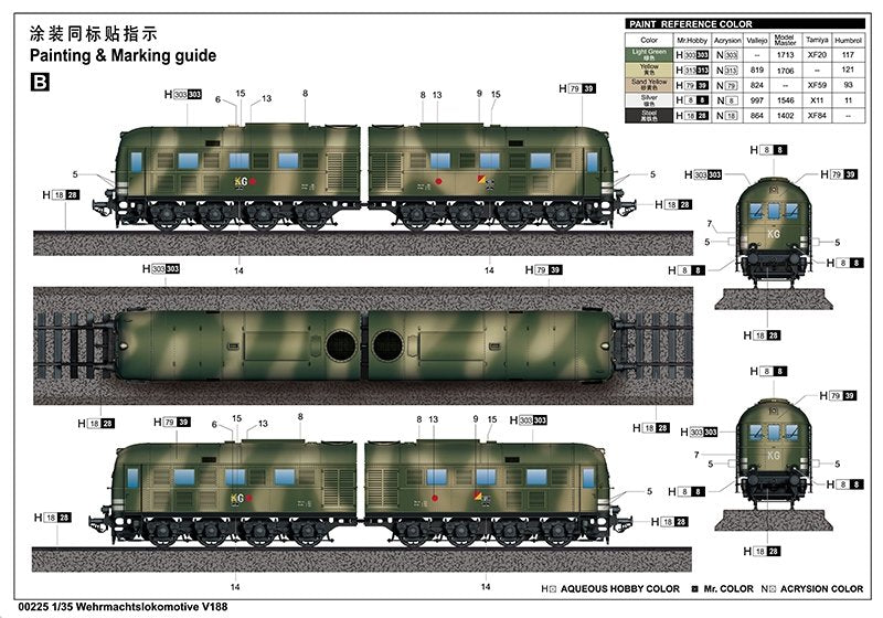 Trumpeter 00225 Wehrmachtslokomotive V188 1/35 – immagine 6