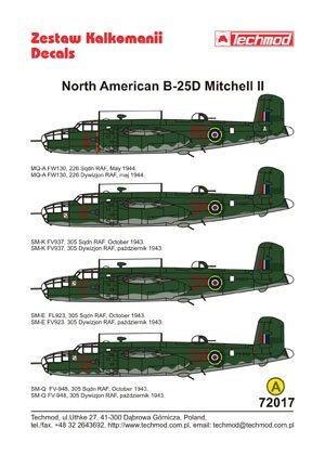 Techmod 72017 - North American B-25D Mitchell II 1/72 – image 2