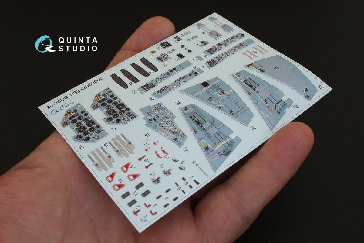 Quinta Studio QD32006 Su-25UB 3D-Printed &amp;amp; coloured Interior on decal paper (for Trumpeter kit) 1/32 – zdjęcie 3