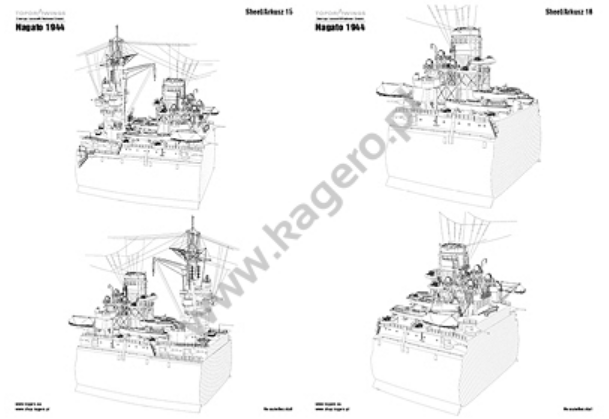 Kagero 7090 The Japanese Battleship Nagato 1944 EN/PL – zdjęcie 5