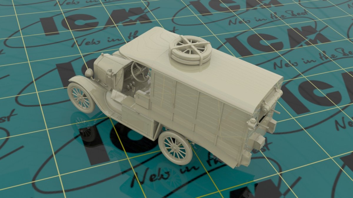 ICM 35665 Model T 1917 Ambulance (early), WWI AAFS Car 1/35 – image 3