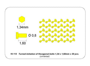 Aber 16113 Turned Hexagonal bolts (1,34x1,60mm) x 30 pcs – zdjęcie 4
