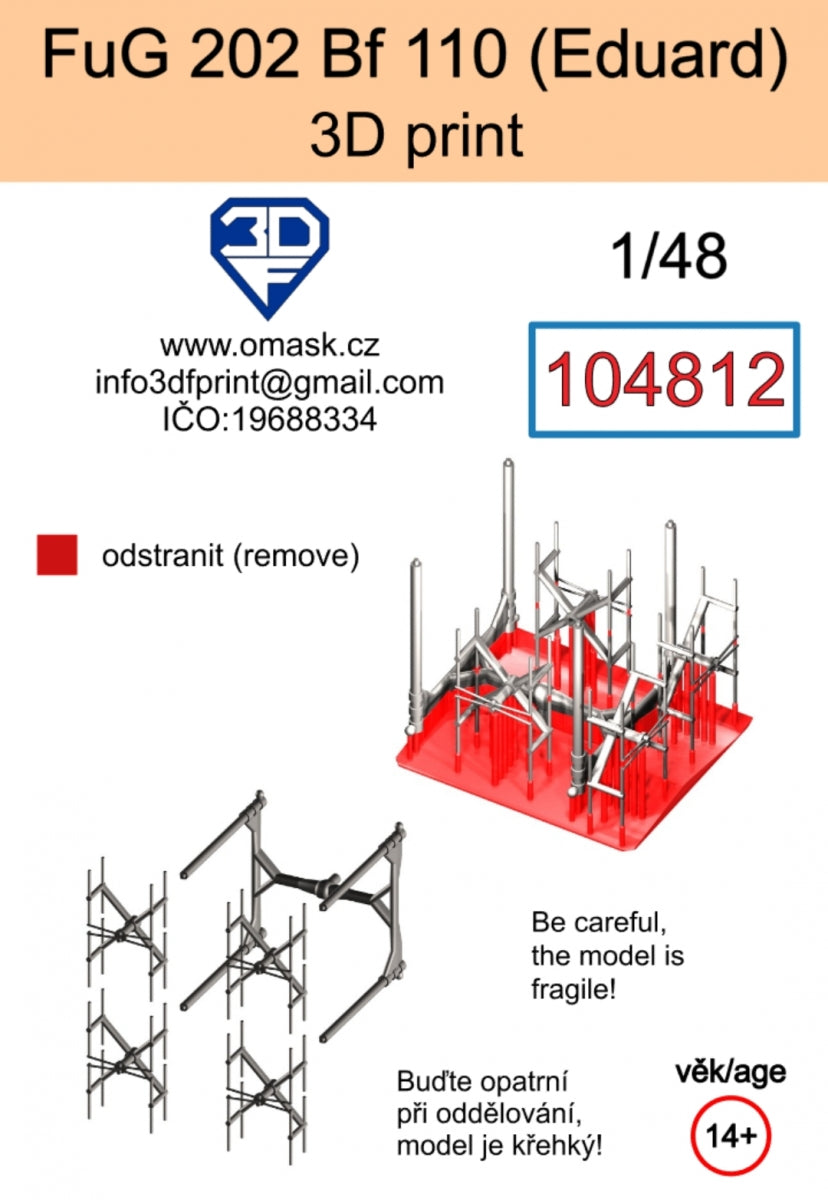 Omask 104812 FuG 202 pro Bf 110 (Eduard) 3D print 1/48 – image 2
