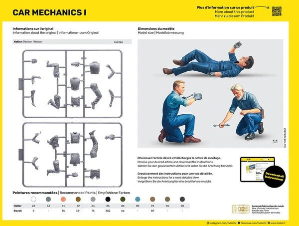 Heller 58755 Starter Kit - Car Mechanics I 1/24