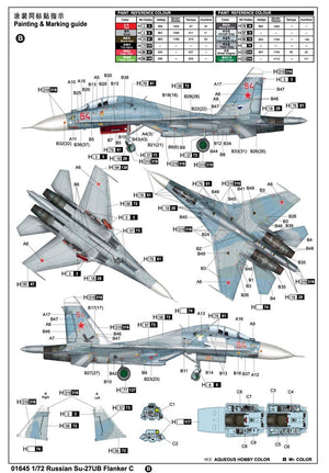 Trumpeter 01645 Russian Su-27UB Flanker C Fighter 1/72 – zdjęcie 4