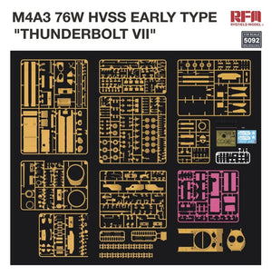 Rye Field Model 5092 M4A3 76W HVSS Early Type &amp;quot;Thunderbolt VII&amp;quot; 1/35 – zdjęcie 3