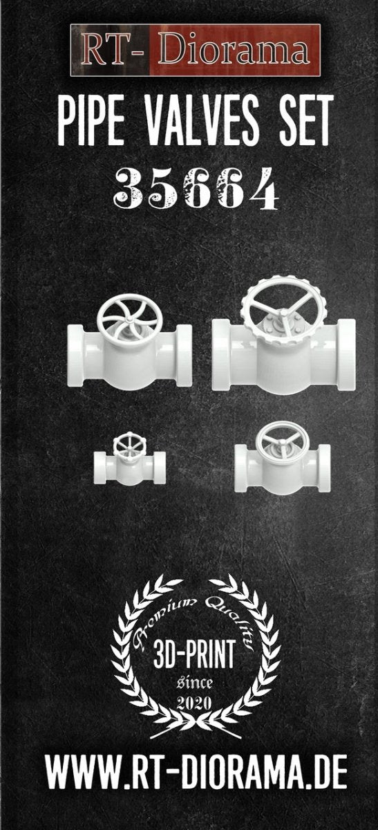 RT-Diorama 35664 Pipe Valves Set 1/35 – zdjęcie 3