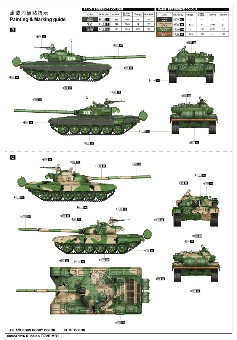Trumpeter 00924 Russian T-72B MBT 1/16 – zdjęcie 3