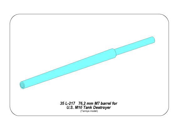Aber 35L-217 US 76.2 mm M7 gun Barrel for M10 Tank Destroyer (1/35) – image 5
