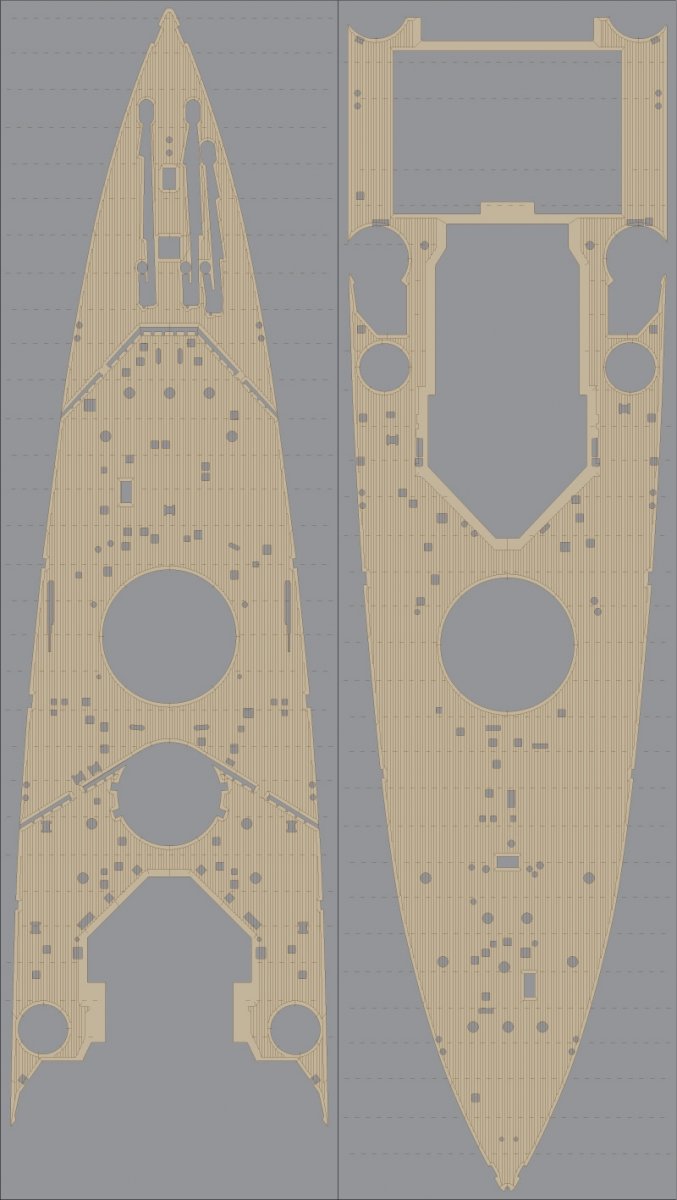 Pontos 35008WD1 HMS King George V Wooden Deck set 1/350