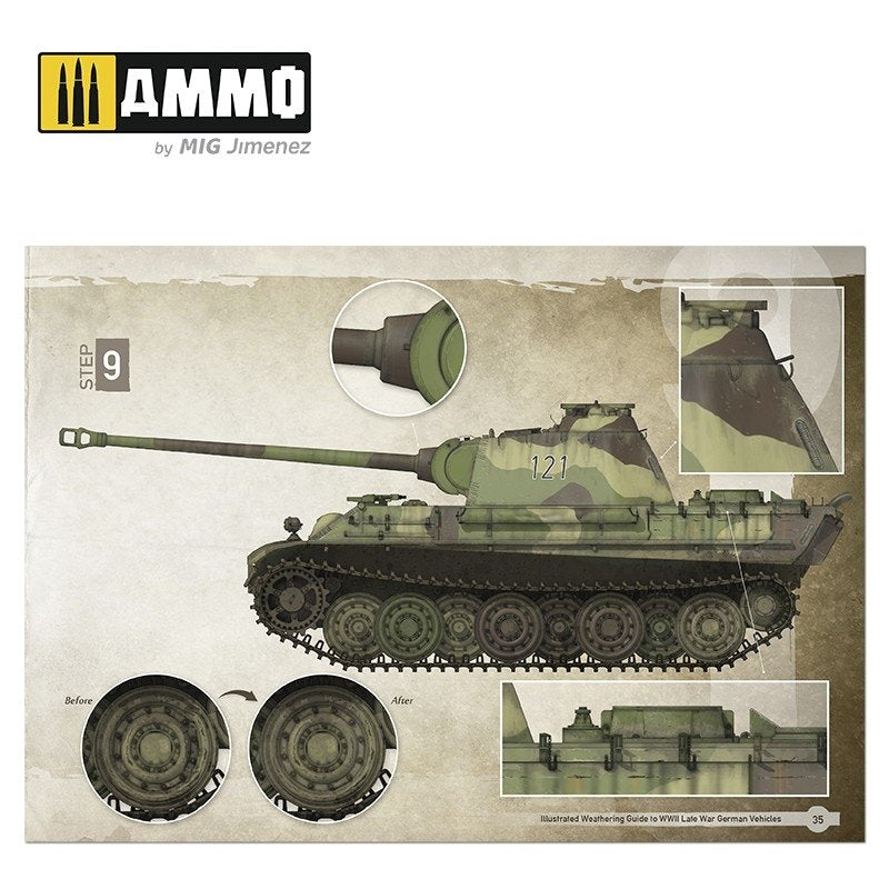 AMMO of Mig Jimenez 6015 ILLUSTRATED GUIDE OF WWII LATE GERMAN VEHICLES (English, Spanish) – image 3
