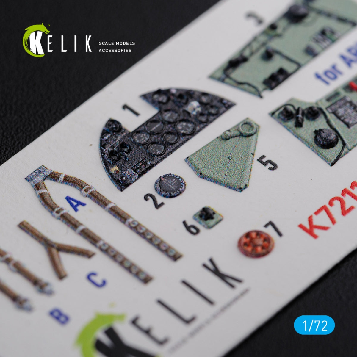 KELIK K72115 Sea Hurricane Mk I interior 3D decals for Arma Hobby kit 1/72 – image 8