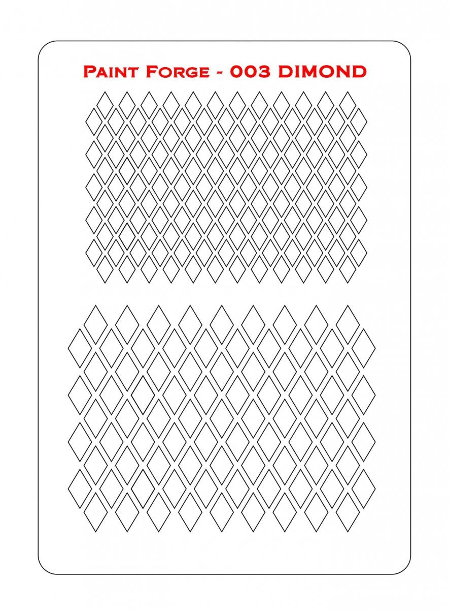 Paint Forge PFST003L STENCIL - DIAMONDS – image 2