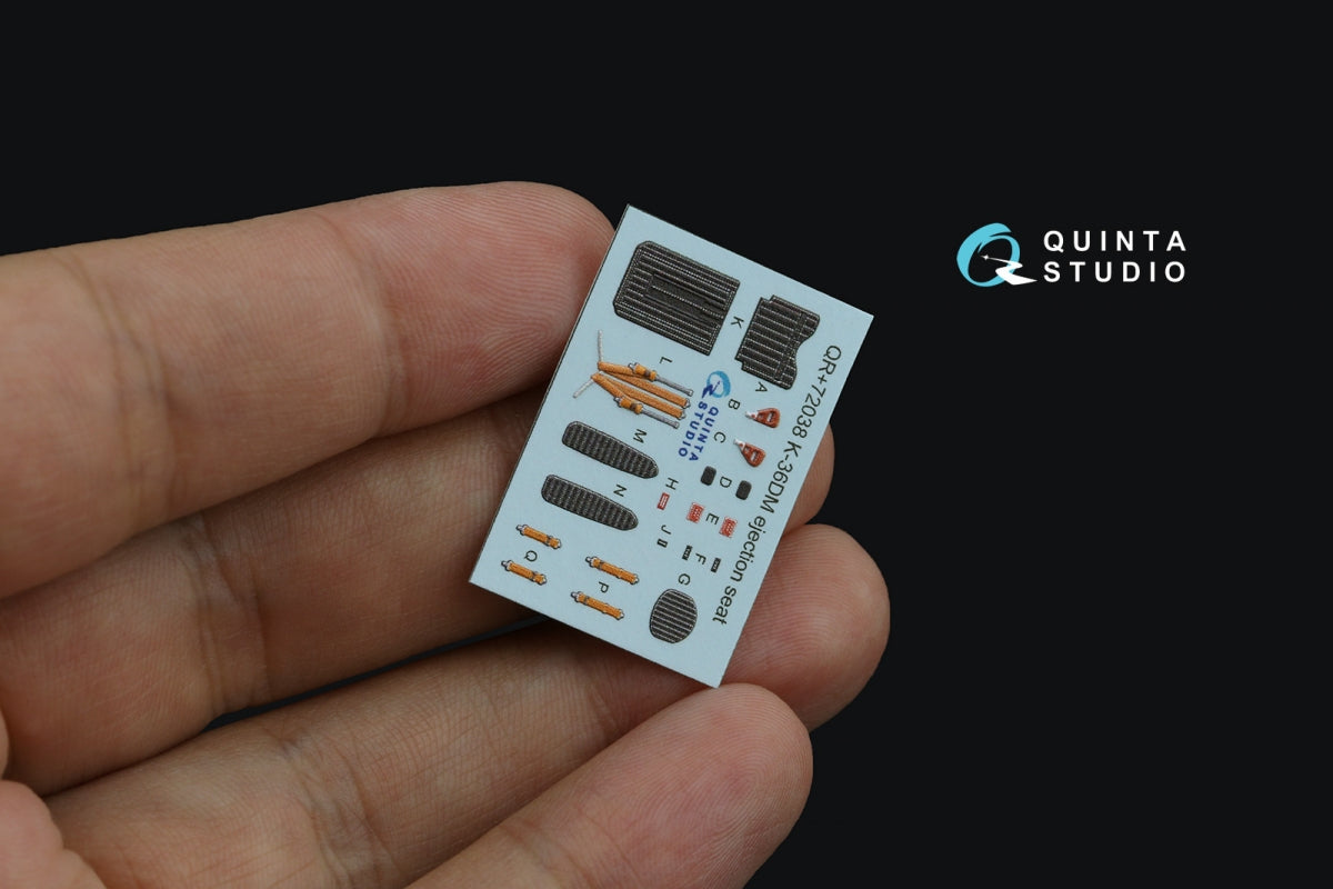 Quinta Studio QR+72038 K-36DM (initial release) ejection seat (for Su-17M3/M4/UM3/22, Su-24, MiG-29 9-12 Early aircraft) (All kits) 1/72 – zdjęcie 3