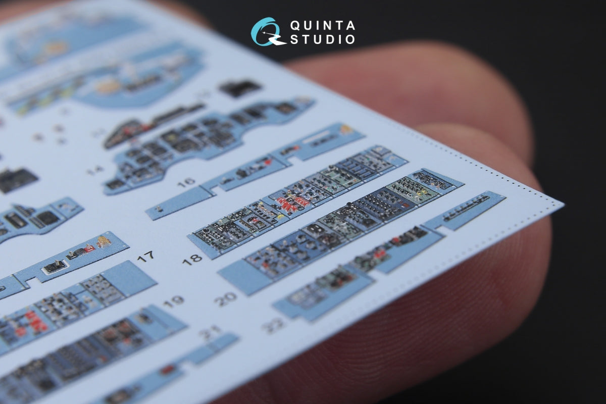 Quinta Studio QD48181 Su-27UB 3D-Printed colored Interior on decal paper (for KittyHawk kit) 1/48 – image 2