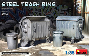 Miniart 35636 STEEL TRASH BINS 1/35