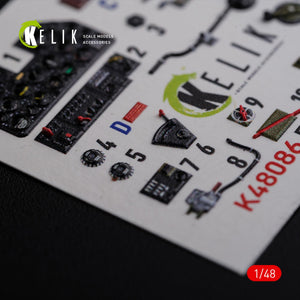 KELIK K48086 P-40N interior 3D decals for Academy kit 1/48 – zdjęcie 6