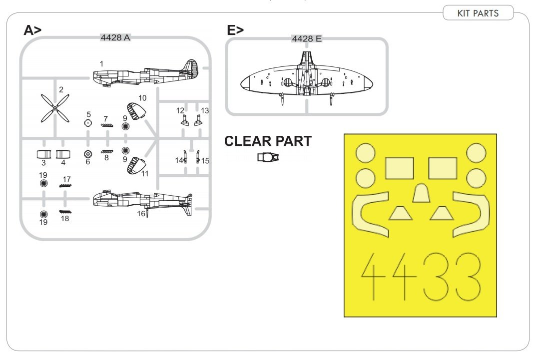 Eduard 4433 Spitfire Mk. IXc late 1/144 – image 4