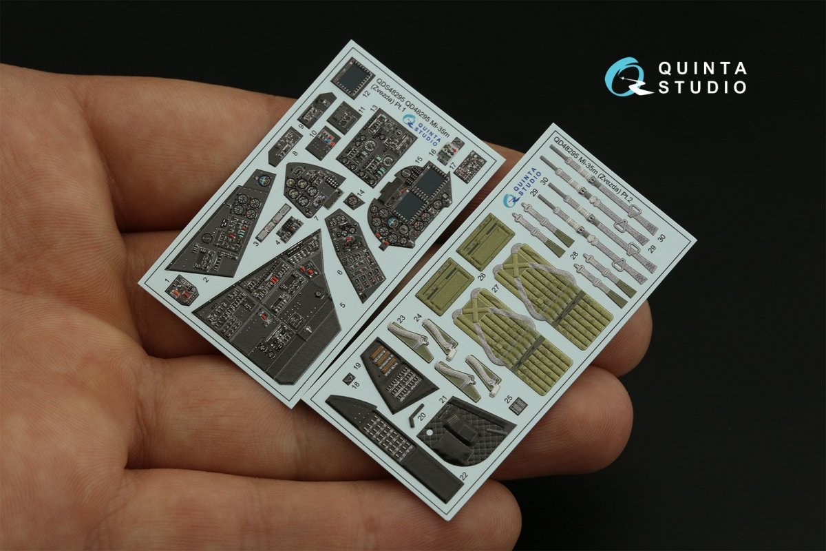 Quinta Studio QD48295 Mi-35M 3D-Printed &amp;amp; coloured Interior on decal paper (Zvezda) 1/48 – zdjęcie 11