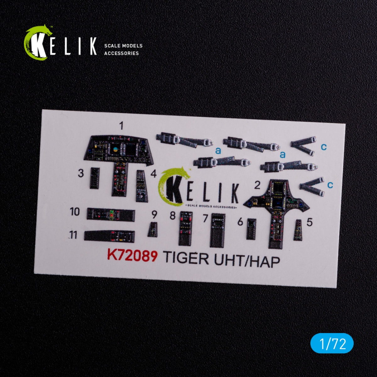 KELIK K72089 Eurocopter Tiger UHT/HAP interior 3D decals for Revell kit 1/72 – image 3