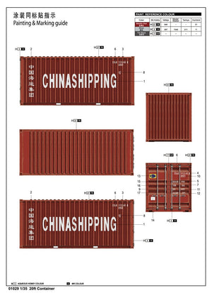 Trumpeter 01029 20ft Container 1/35 – zdjęcie 3
