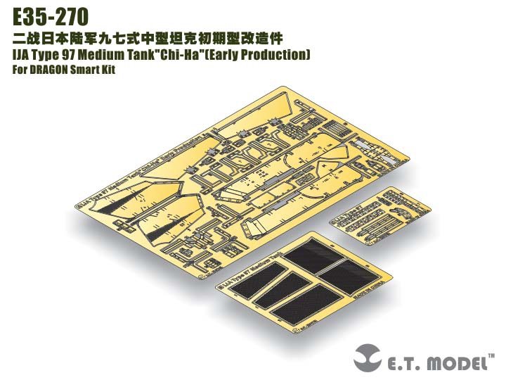 Maquette ET E35-270 Char moyen IJA Type 97 « Chi-Ha » (Première production) pour kit DRAGON Smart au 1/35