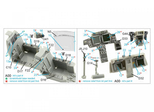 Quinta Studio QDS-48362 AH-64D 3D-Printed &amp;amp; coloured Interior on decal paper (Hasegawa) (Small version) 1/48 – zdjęcie 2