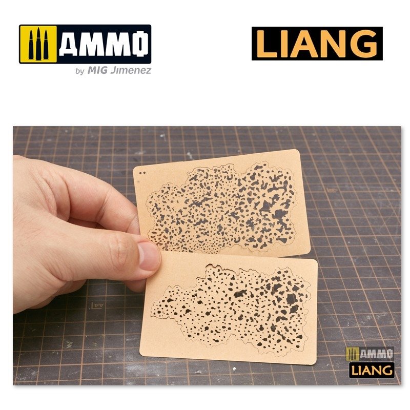 Liang 0006 Salt Weathering Effects Airbrush Stencils (Sparse) – image 2