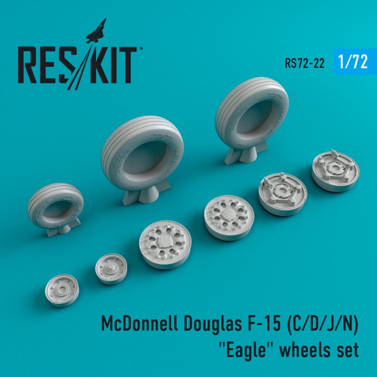 RESKIT RS72-0022 F-15 (C,D,J,N) &amp;quot;EAGLE&amp;quot; WHEELS SET 1/72