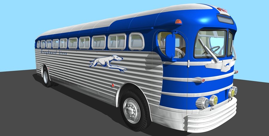 Roden 816 GMC PD3701 Silverside Bus &amp;quot;Greyhound Lines&amp;quot; 1/35 – zdjęcie 6