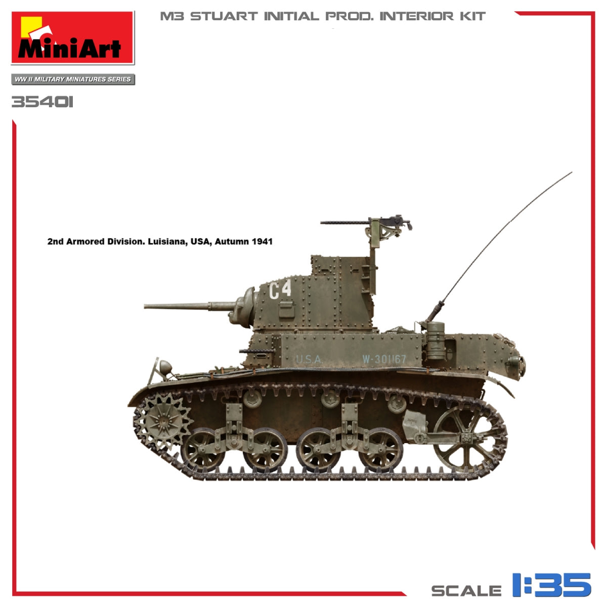MiniArt 35401 M3 STUART INITIAL PRODUCTION 1/35 – zdjęcie 11